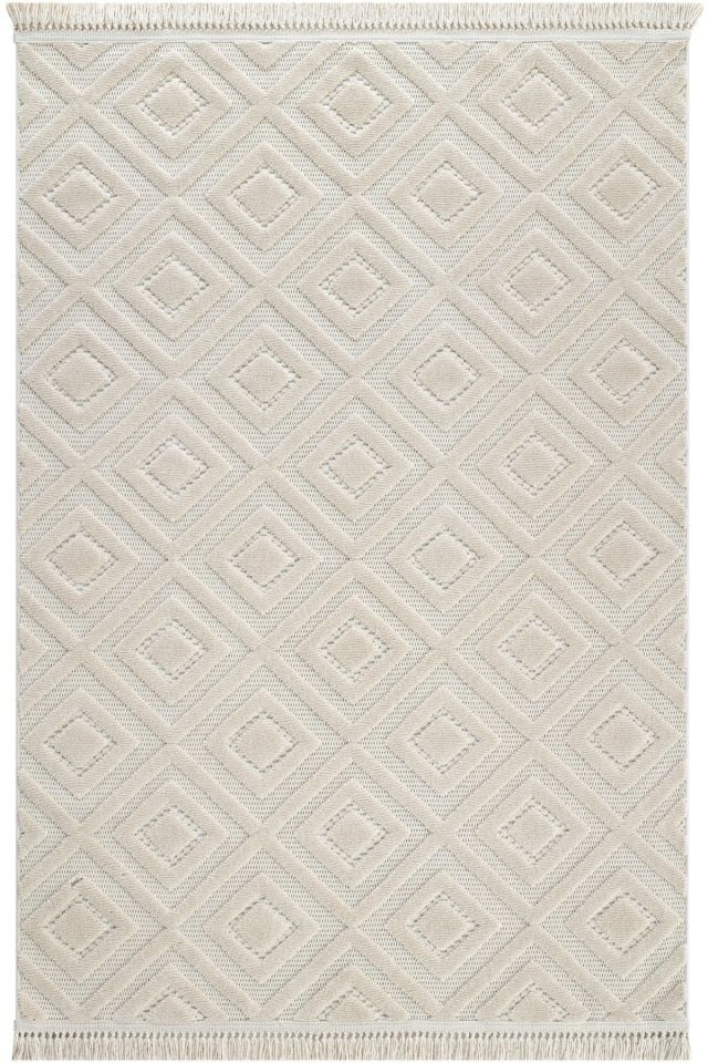 Luxess Halı Dizayn 1089 Bej Polyester Şönil İskandinav Tarz Yüksek Kaliteli Halı