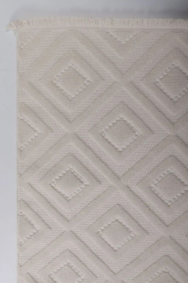 Luxess Halı Dizayn 1089 Bej Polyester Şönil İskandinav Tarz Yüksek Kaliteli Halı