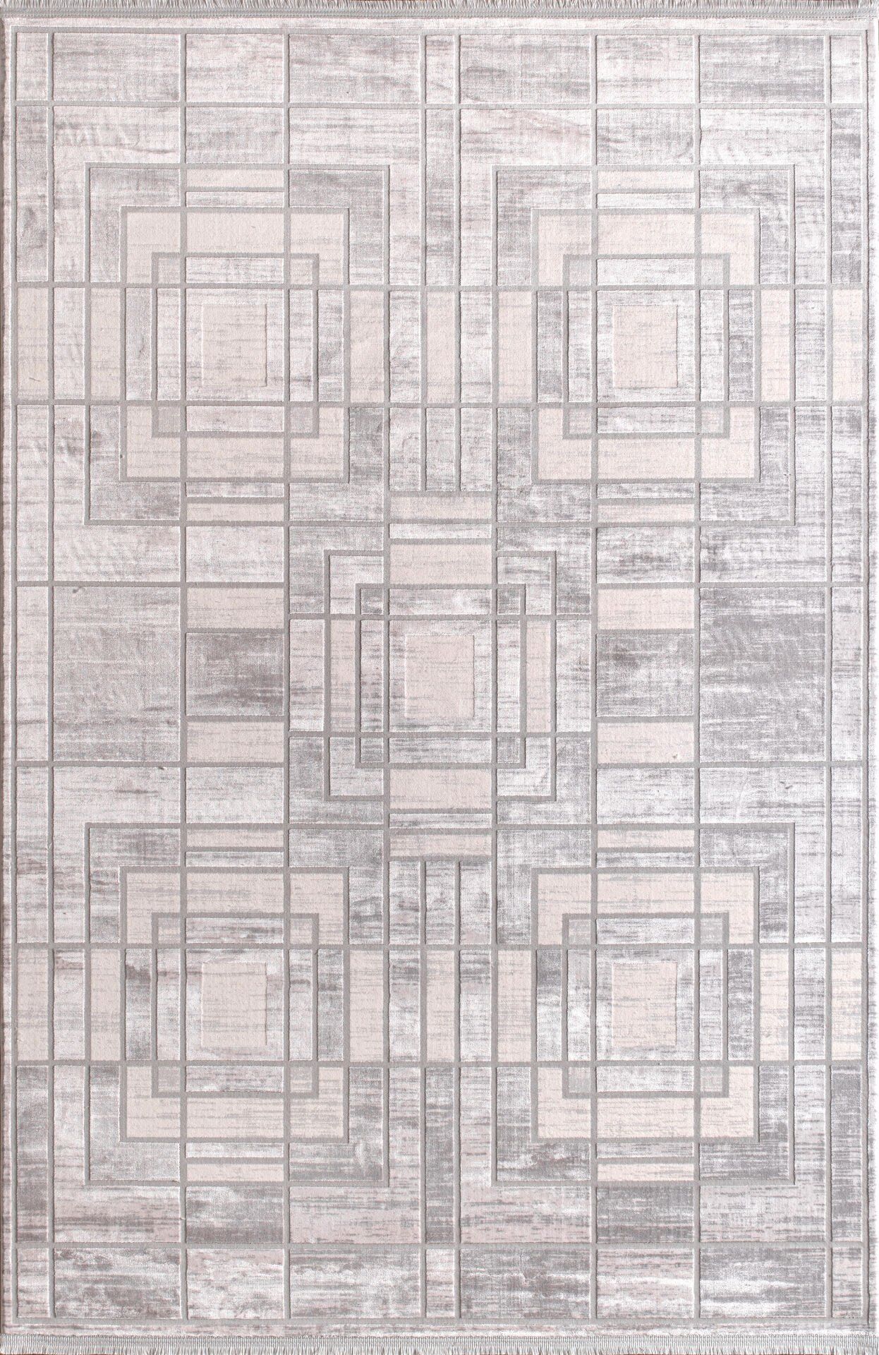 Artemis Halı Emma 09763B Krem Gri Viskon Akrilik Modern Oturma Odası ve Salon Halısı