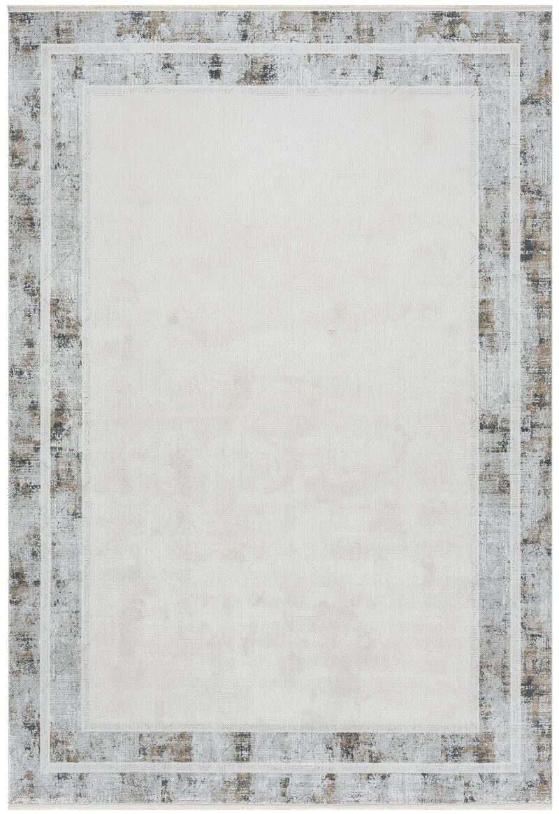 Elexus Halı Olimpos 3757 Gri Akrilik Viskon Yüksek Kaliteli Klasik Salon Halısı