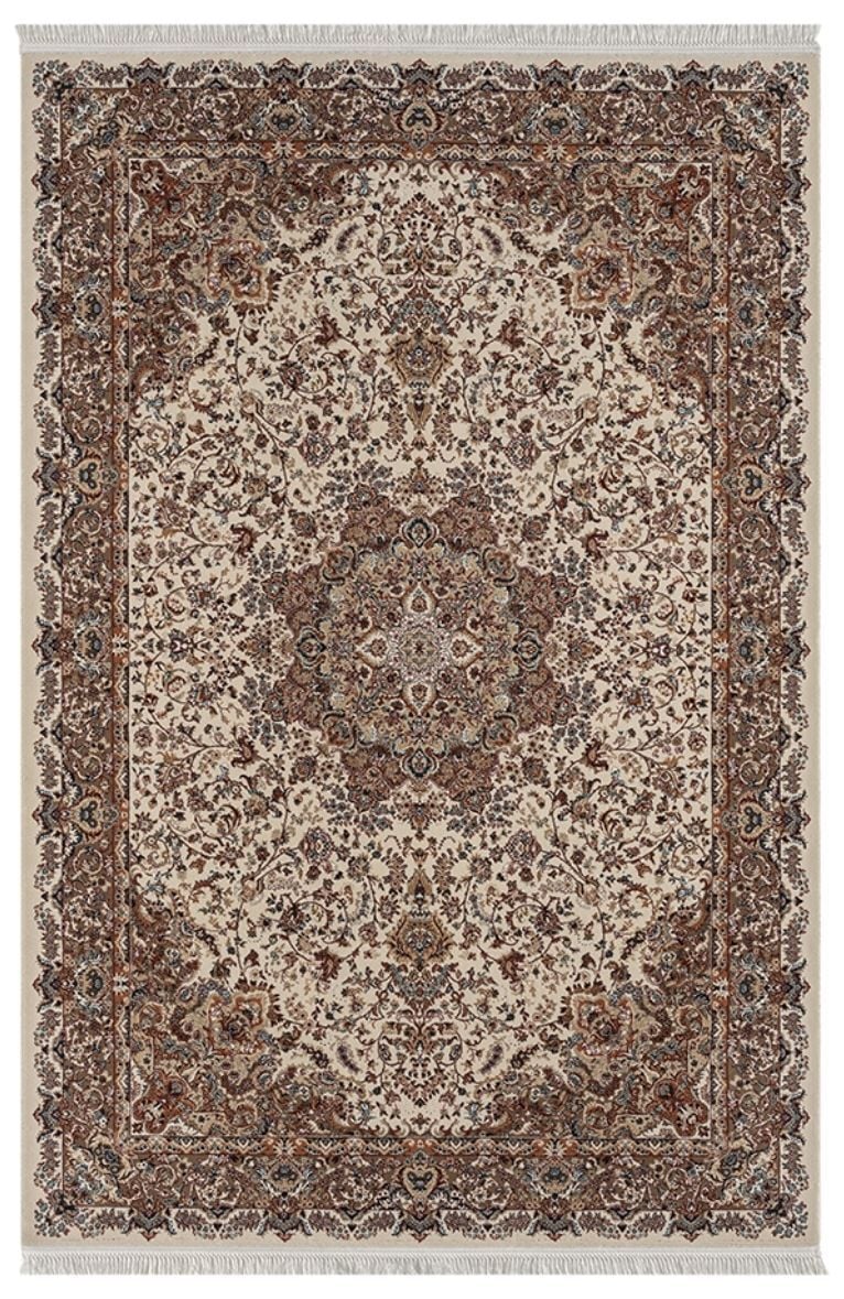 Royal Halı Jasmin IJ04C Krem Multi Etnik Desenli Akrilik Makine Halısı