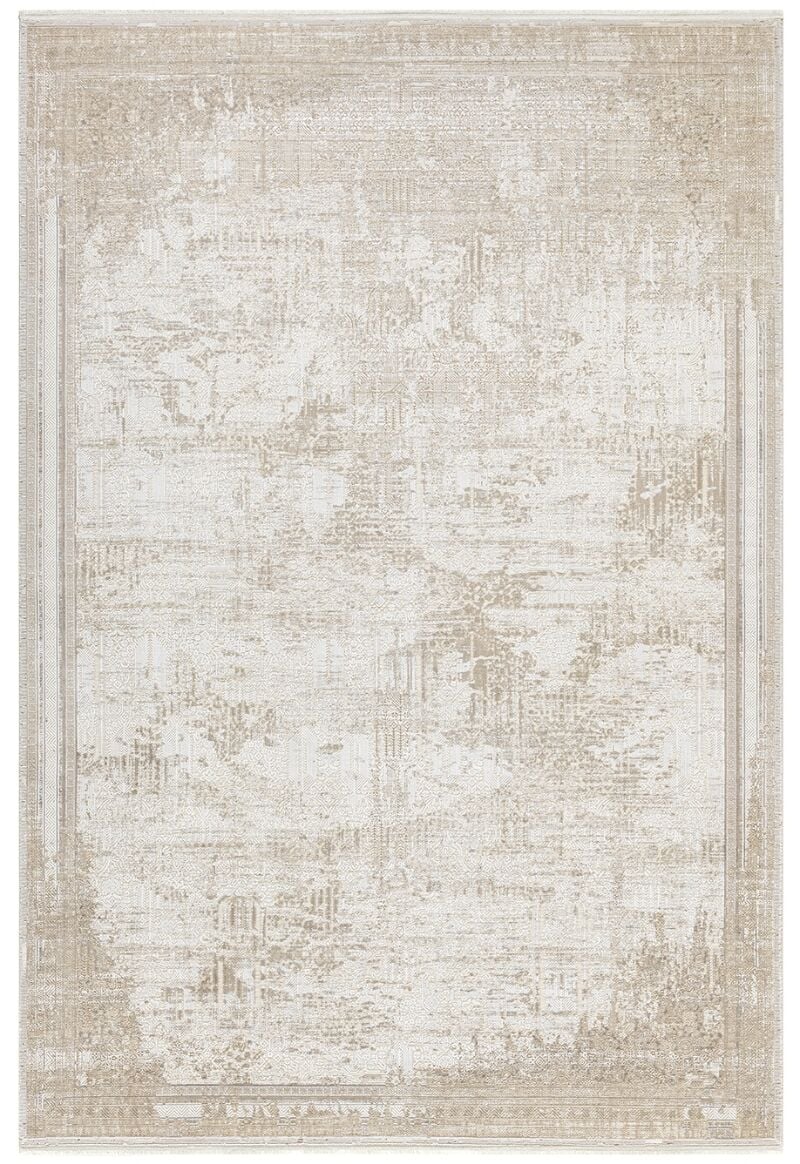 Elexus Halı Olimpos 3758 Bej Vizon Akrilik Viskon Yüksek Kaliteli Oturma Odası ve Salon Halısı