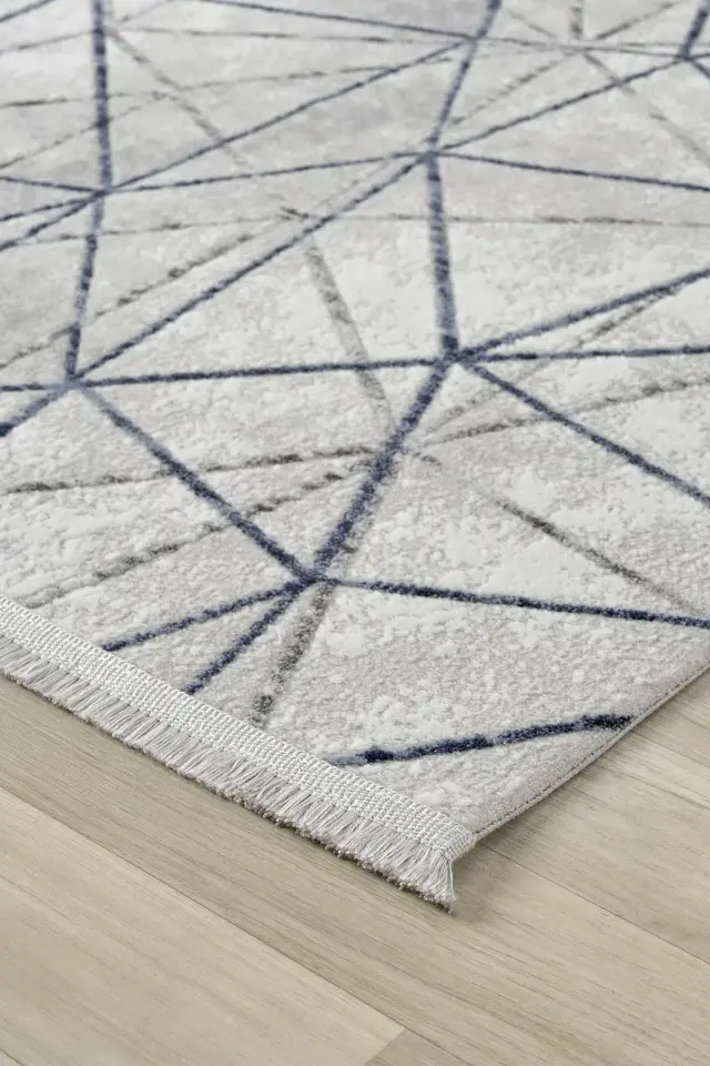 Seyran Halı Roma 425 Mavi Akrilik Yüksek Kaliteli Modern Şık Halı