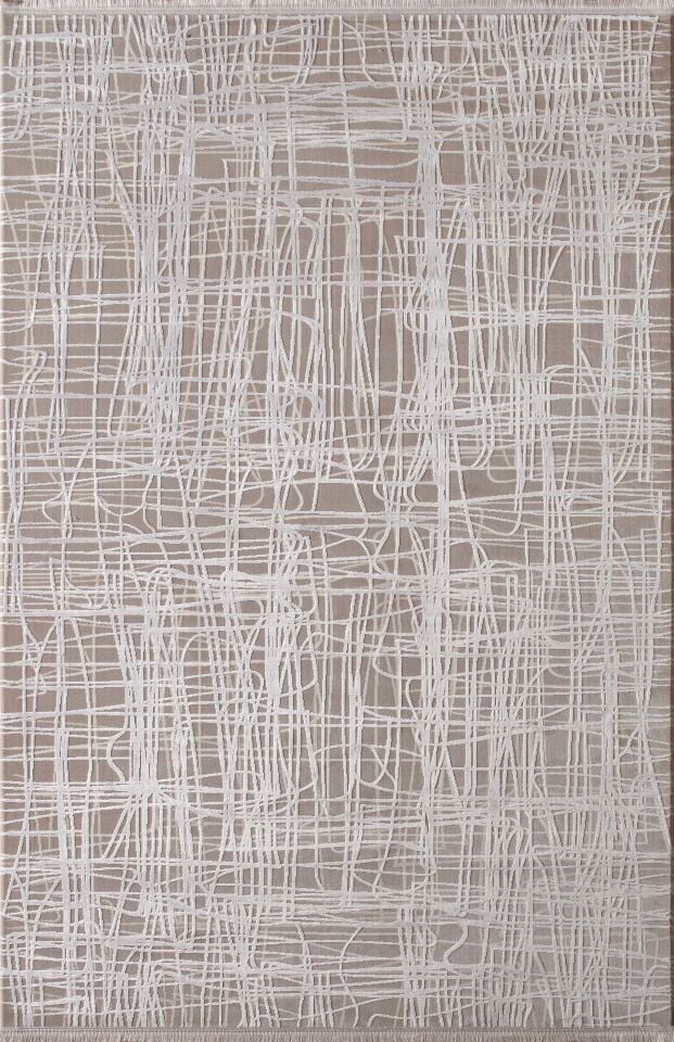 Artemis Halı Emma 09764A Krem Bej Viskon Akrilik Modern Oturma Odası ve Salon Halısı