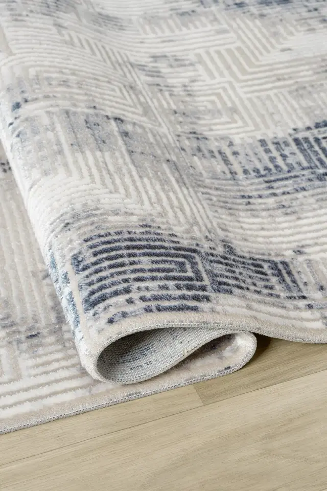 Seyran Halı Roma 426 Mavi Akrilik Yüksek Kaliteli Modern Şık Halı