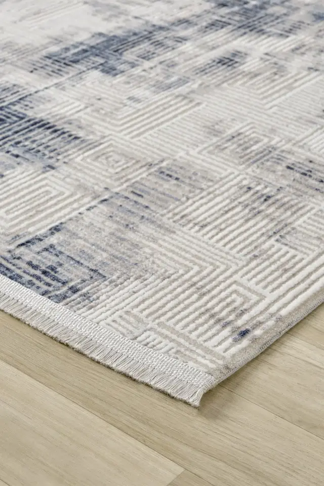 Seyran Halı Roma 426 Mavi Akrilik Yüksek Kaliteli Modern Şık Halı