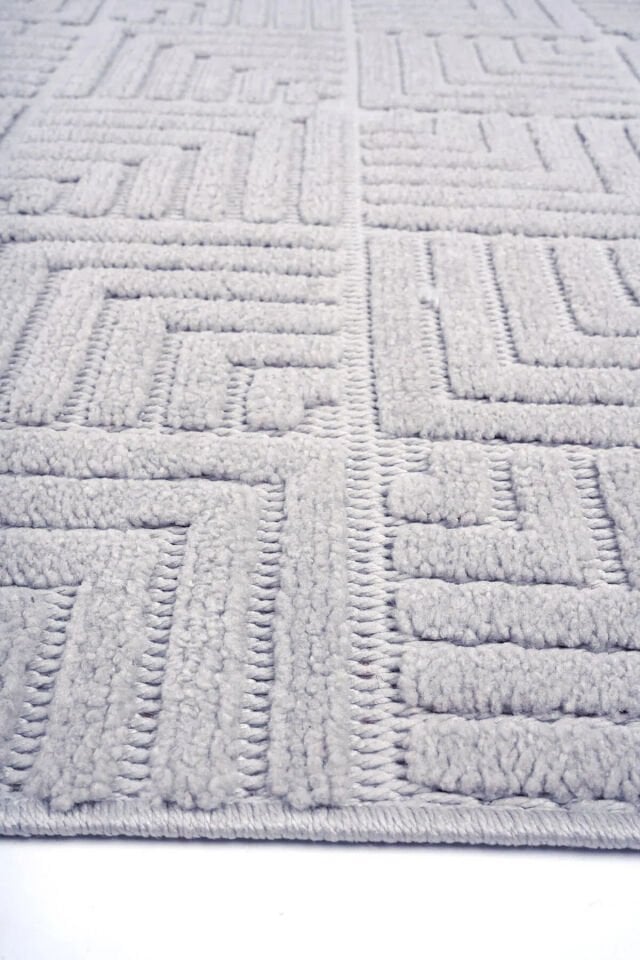 Luxess Halı Dizayn 1062 Gri Polyester Şönil İskandinav Tarz Yüksek Kaliteli Halı