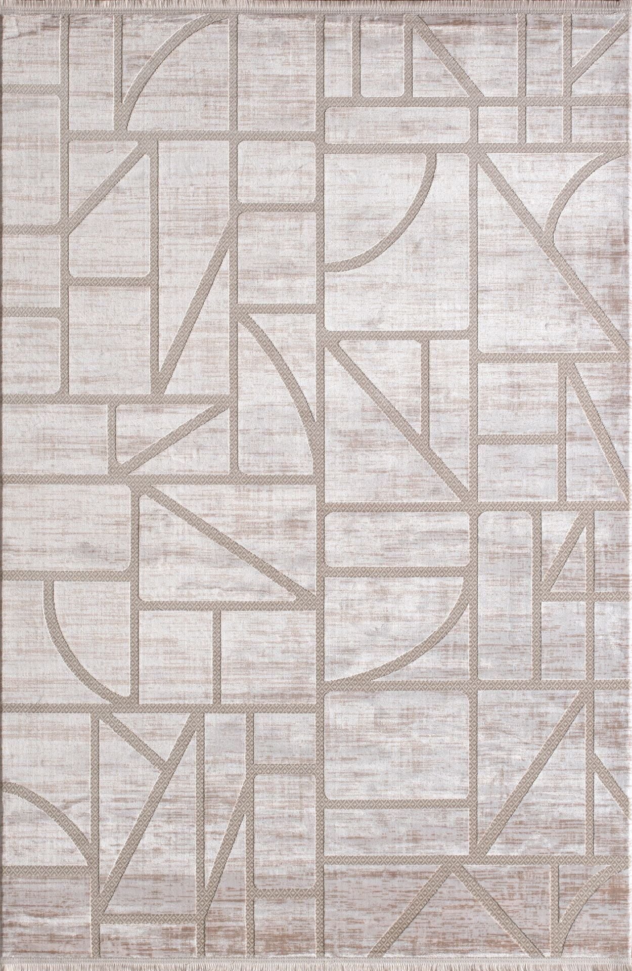 Artemis Halı Davina 09752B  Krem Bej Viskon Akrilik Yumuşak Dokulu Modern Oturma Odası ve Salon Halısı