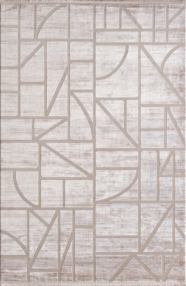 Artemis Halı Davina 09752B  Krem Bej Viskon Akrilik Yumuşak Dokulu Modern Oturma Odası ve Salon Halısı