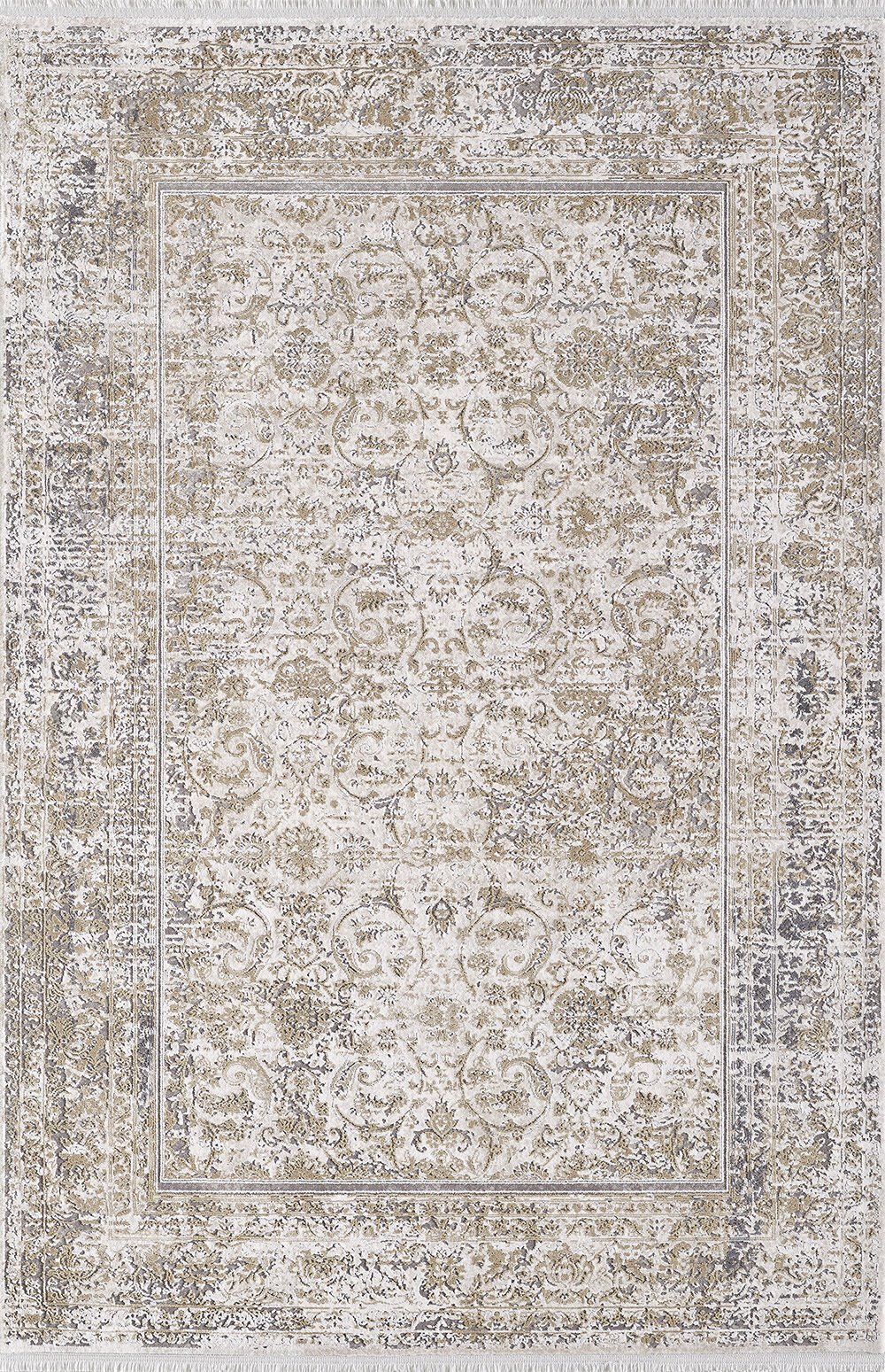 Royal Halı Beyrut QB01B Bej Yumuşak Ipeksi Dokulu Modern Makine Dokuması Halı