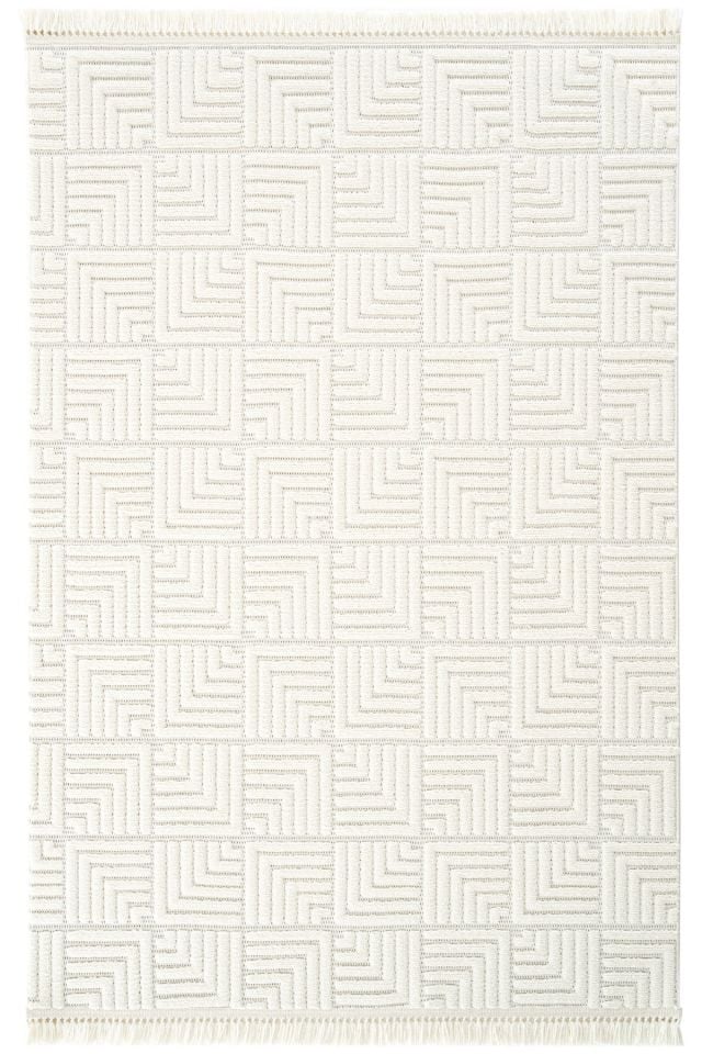 Luxess Halı Dizayn 1062 Krem Polyester Şönil İskandinav Tarz Yüksek Kaliteli Halı