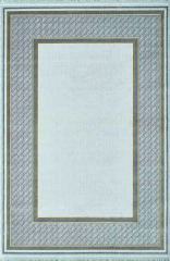 Artemis Halı Mina 9099D Krem Gold Akrilik Viskon Çerçeveli Şık Oturma Odası ve Salon Halısı