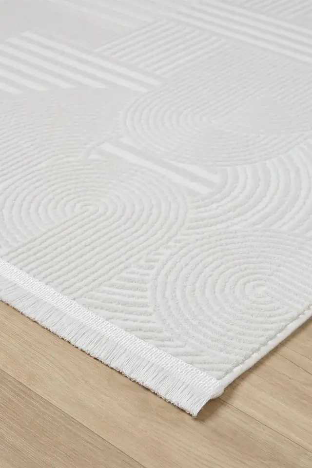 Seyran Halı Mono 888 Krem Yumuşak Dokulu Modern Şık Halı