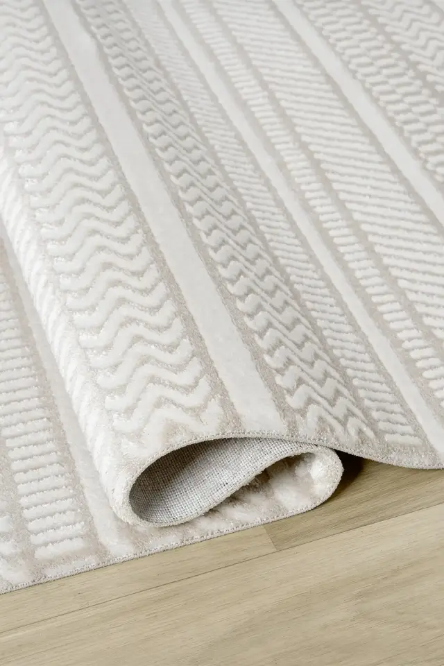 Seyran Halı Roma 428 Bej Akrilik İskandinav Tarz Modern Şık Yüksek Kaliteli Halı