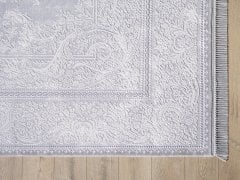 Artemis Halı Vanessa 6150A Gri Akrilik Polyester Çerçeveli Modern Halı