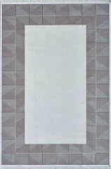 Artemis Halı Mina 9101B Bej Kahve Akrilik Viskon Çerçeveli Şık Oturma Odası ve Salon Halısı