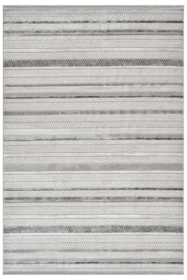 Seyran Halı Roma 428 Gri Akrilik İskandinav Tarz Modern Şık Yüksek Kaliteli Halı