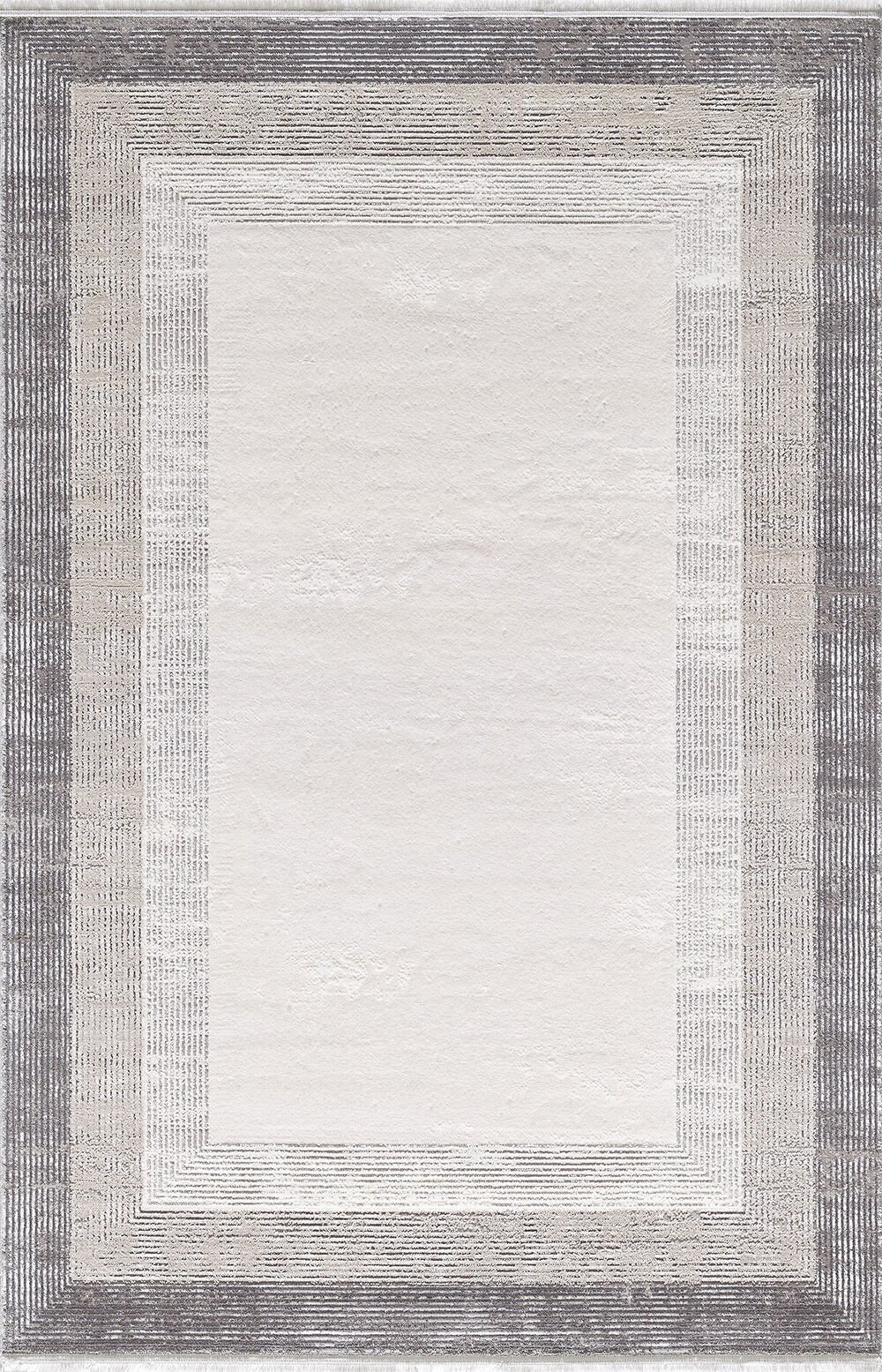 Royal Halı Beyrut QB02B Gri Bej Yumuşak Ipeksi Dokulu Modern Makine Dokuması Halı