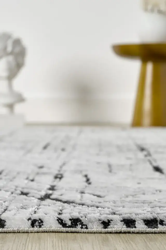 Seyran Halı Roma 421 Gri Siyah Yolluk