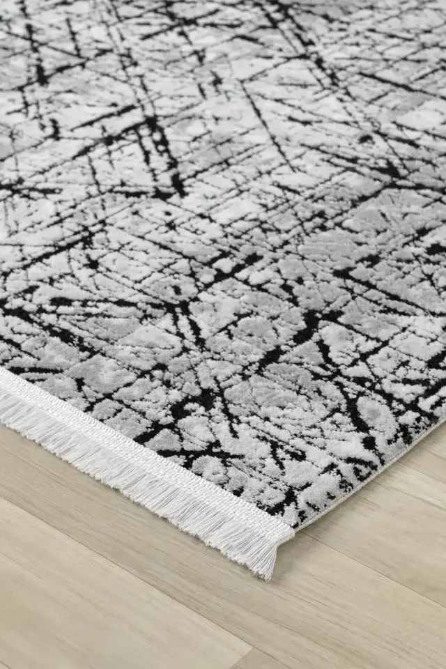 Seyran Halı Roma 421 Gri Siyah Yolluk