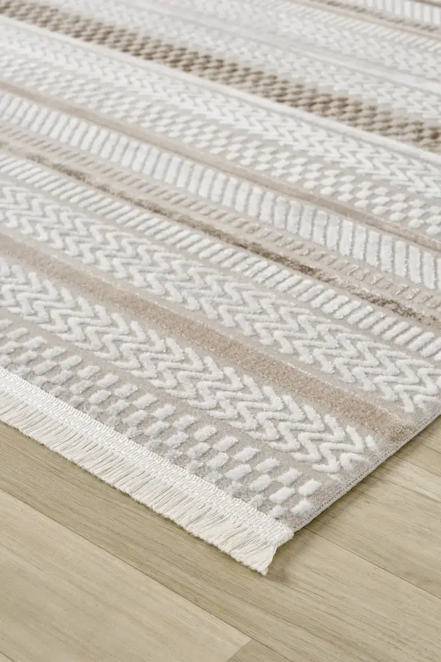 Seyran Halı Roma 428 Kahve Akrilik İskandinav Tarz Modern Şık Yüksek Kaliteli Halı