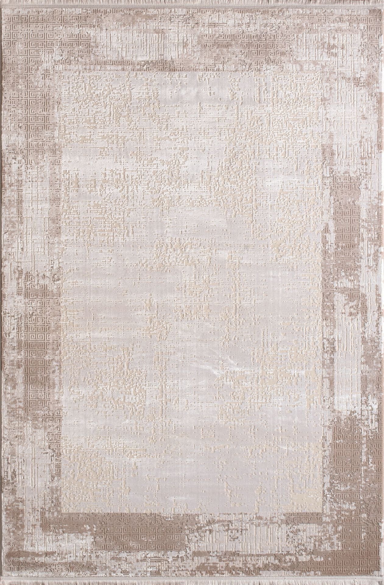 Artemis Halı Davina 09776A  Krem Bej Viskon Akrilik Yumuşak Dokulu Modern Oturma Odası ve Salon Halısı