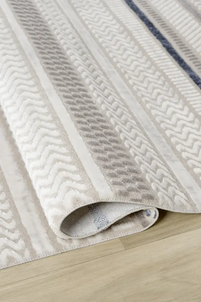 Seyran Halı Roma 428 Mavi Akrilik İskandinav Tarz Modern Şık Yüksek Kaliteli Halı