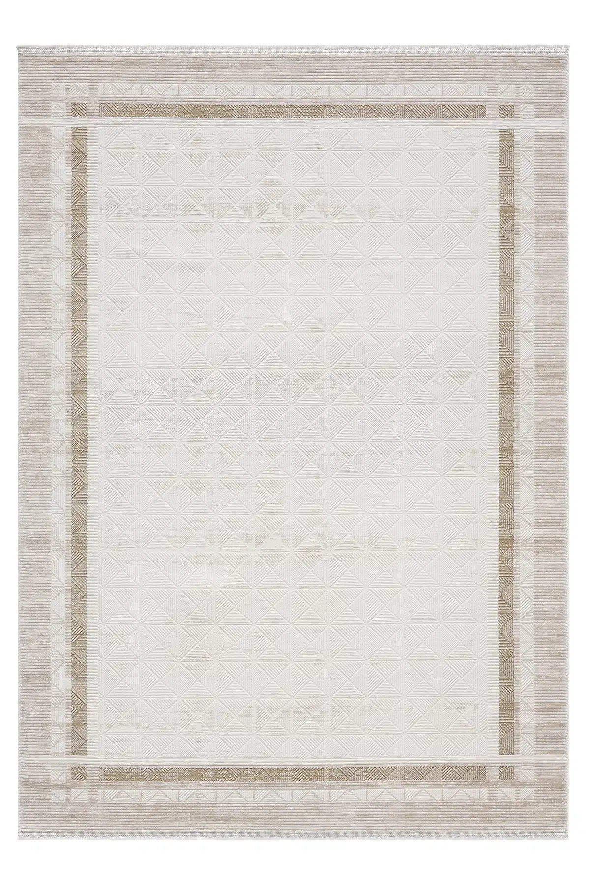 Seyran Halı Diva 0276 Vizon Akrilik Pamuk Taban Çerçeveli Modern Halı
