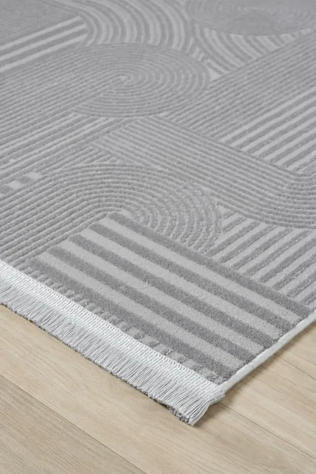 Seyran Halı Mono 888 Gri Yumuşak Dokulu Modern Şık Yolluk