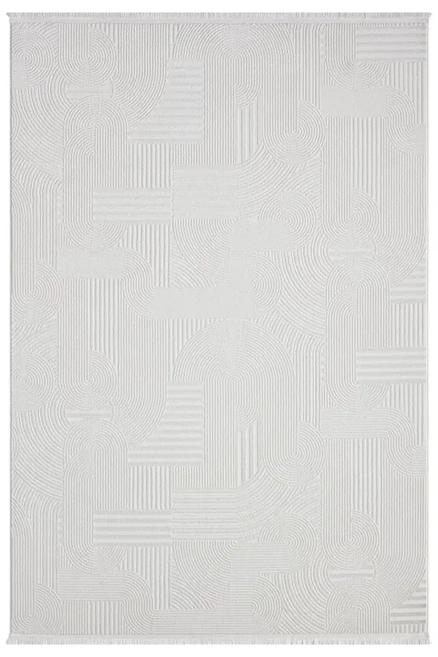 Seyran Halı Mono 888 Krem Yumuşak Dokulu Modern Şık Yolluk