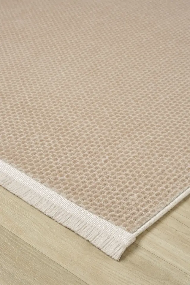 Seyran Halı Mono 889 Bej Yumuşak Dokulu Modern Şık Yolluk