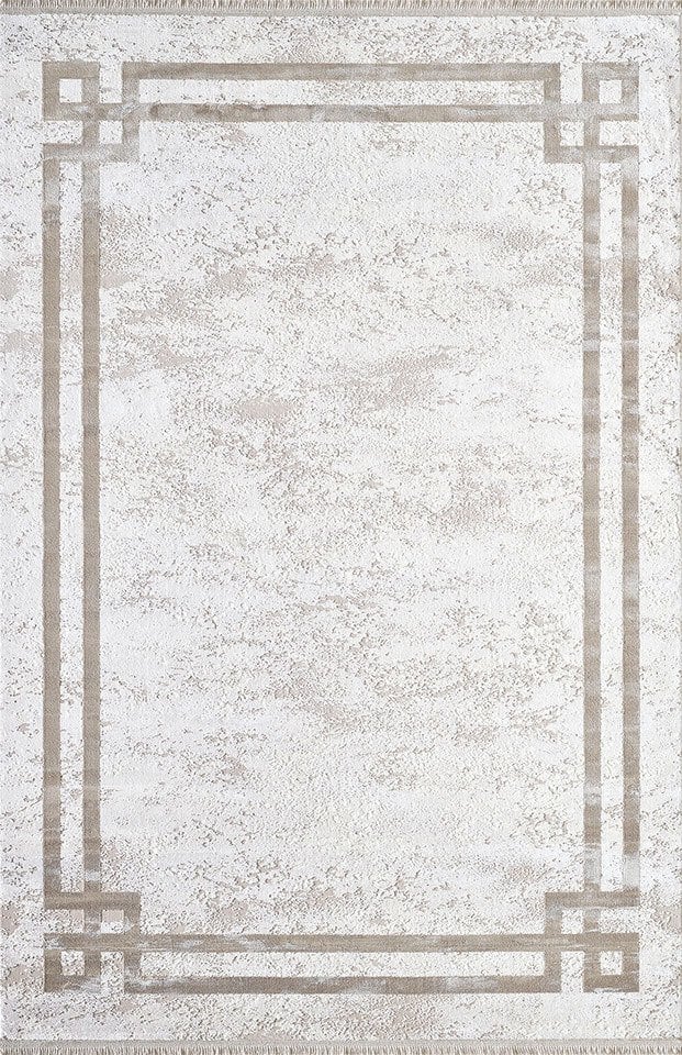 Pierre Cardin Halı Monet MT18L Bej Yumuşak Dokulu Modern Desenli Şık ve Üst Kalite Makine Dokuması Halı