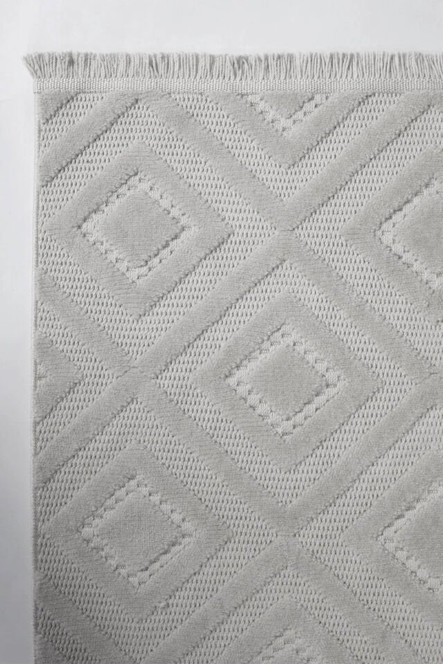 Luxess Halı Dizayn 1089 Gri Polyester Şönil İskandinav Tarz Yüksek Kaliteli Halı