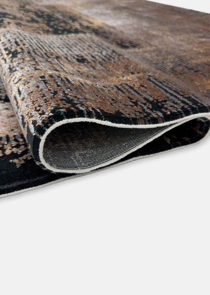 Royal Halı Babil BX09A Kahve Modern Desenli Sık Dokuma Makine Dokuması Halı