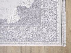 Artemis Halı Vanessa 6152A Gri Krem Akrilik Polyester Çerçeveli Modern Halı