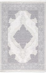 Artemis Halı Vanessa 6152A Gri Krem Akrilik Polyester Çerçeveli Modern Halı