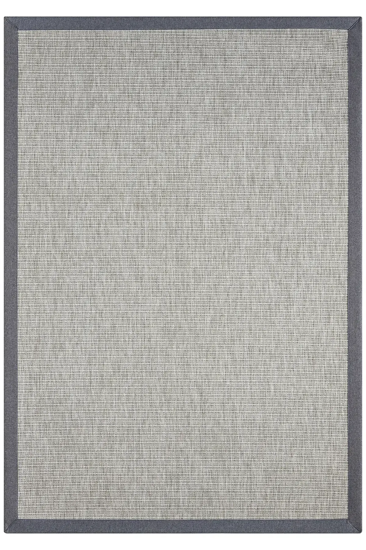 Seyran Halı Bombay 663 Gri Mavi Bordürlü Kolay Temizlenen Hav Toz Vermez Sisal Halı