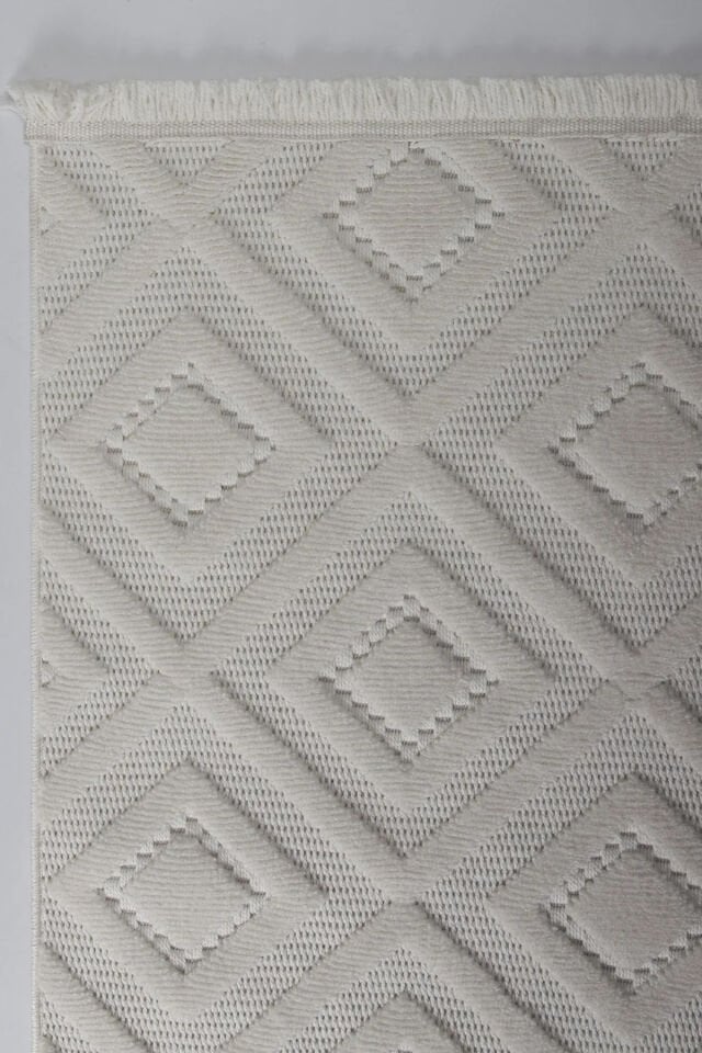 Luxess Halı Dizayn 1089 Krem Polyester Şönil İskandinav Tarz Yüksek Kaliteli Halı