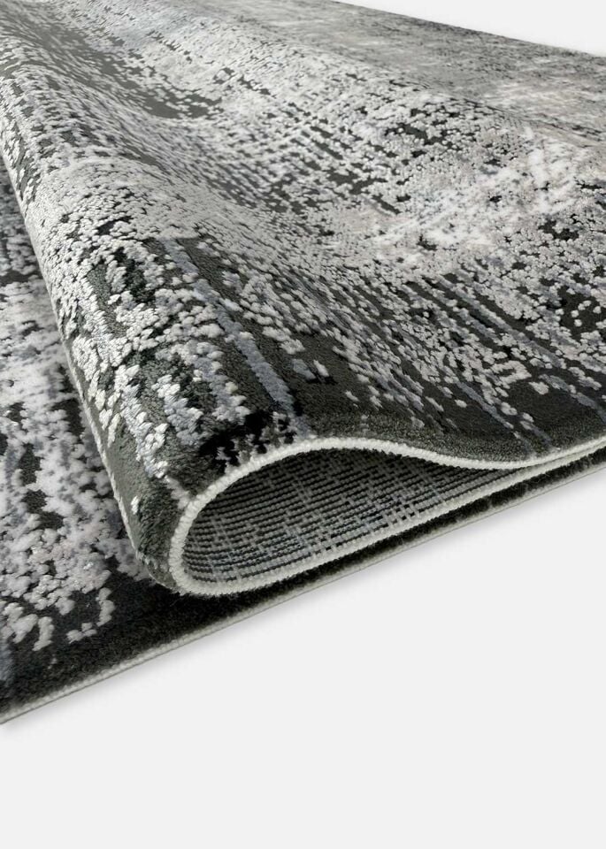 Royal Halı Babil BX09B Gri Modern Desenli Sık Dokuma Makine Dokuması Halı