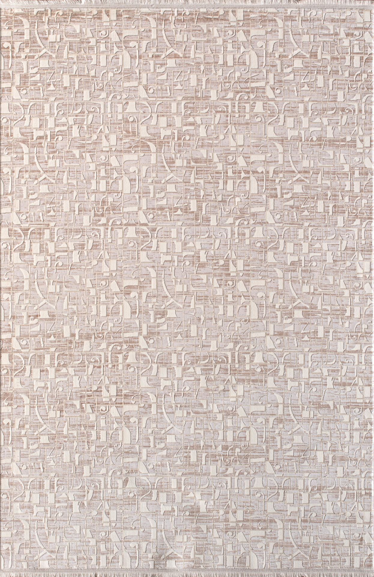 Artemis Halı Emma 09767A Krem Bej Viskon Akrilik Modern Oturma Odası ve Salon Halısı