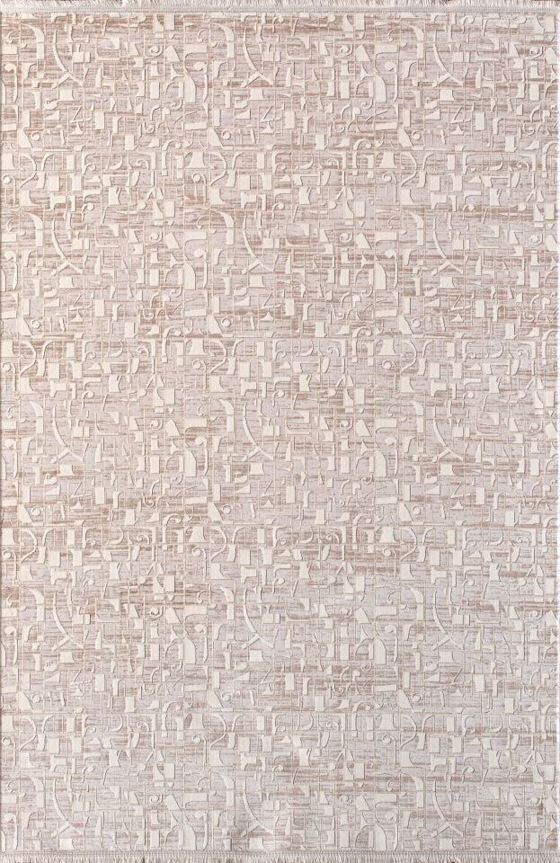 Artemis Halı Emma 09767A Krem Bej Viskon Akrilik Modern Oturma Odası ve Salon Halısı