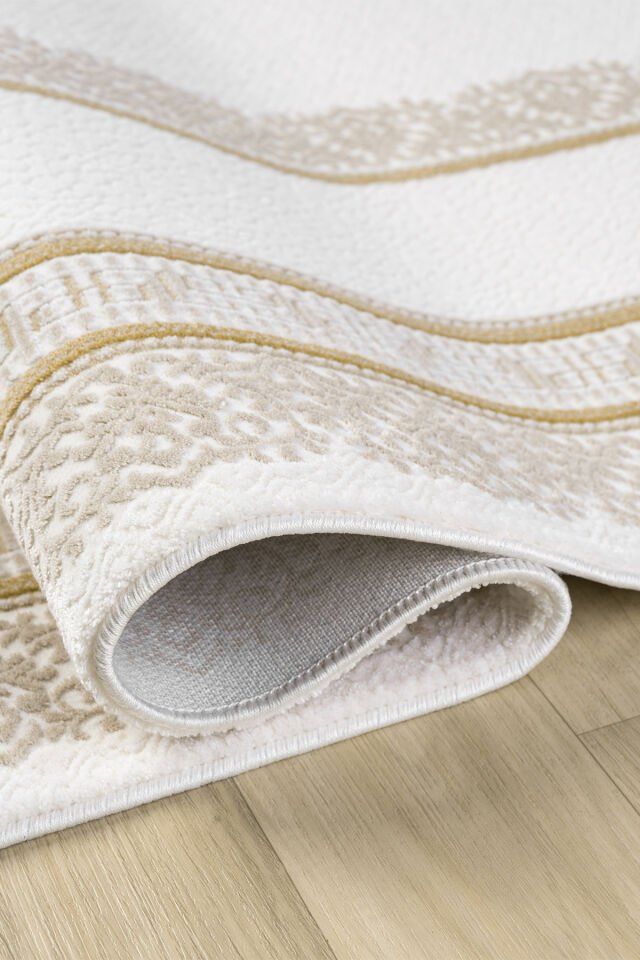 Seyran Halı Diva 0278 Gold Akrilik Pamuk Taban Çerçeveli Halı