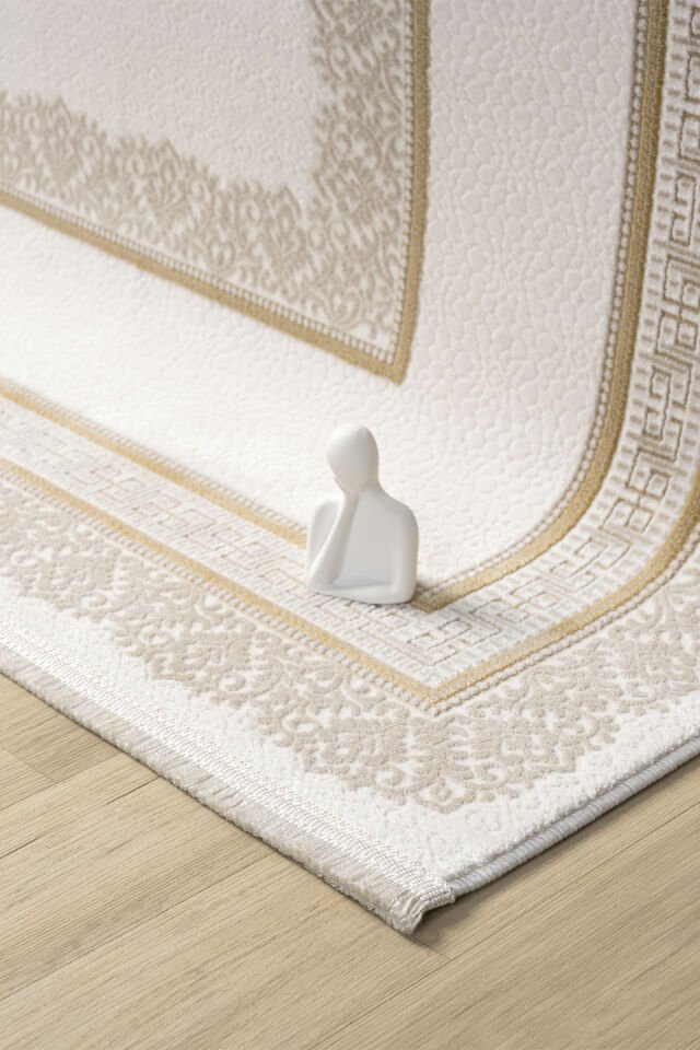 Seyran Halı Diva 0278 Gold Akrilik Pamuk Taban Çerçeveli Halı