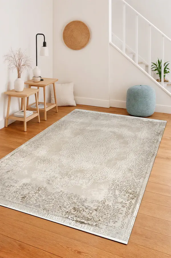 Atlas Halı Çınar CY01A Bej Kahverengi Gri Akrilik Modern Desenli Makine Halısı