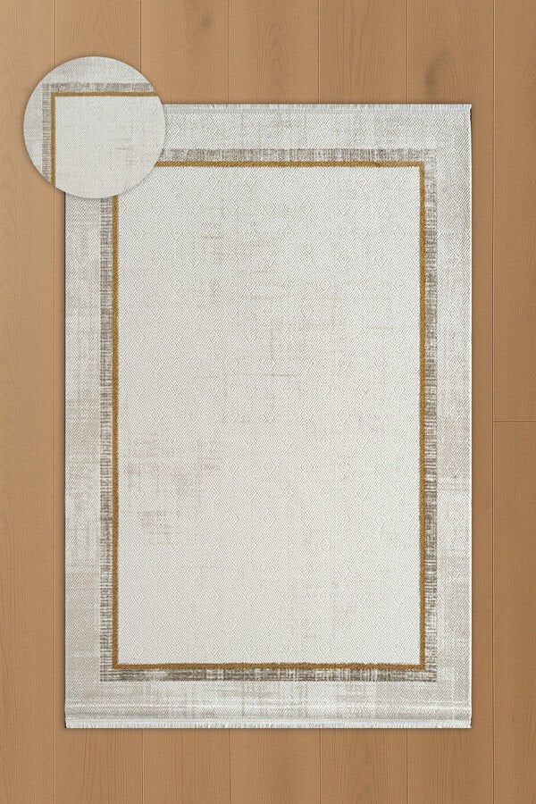 Atlas Halı Çınar CY02A Bej Kahve Akrilik Modern Desenli Makine Halısı