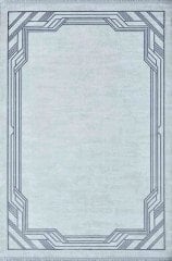 Artemis Halı Alegra 9100A Krem Gri Viskon Akrilik Çerçeveli Yumuşak Dokulu Modern Şık Halı