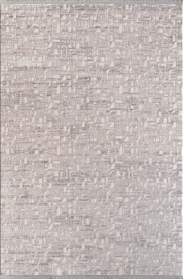 Artemis Halı Emma 09767B Krem Gri Viskon Akrilik Modern Oturma Odası ve Salon Halısı