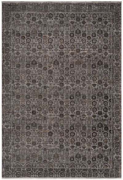 Elexus Halı Diamond 4135 Antrasit Akrilik Viskon Pamuk Taban Eskitme Desenli Şık Halı