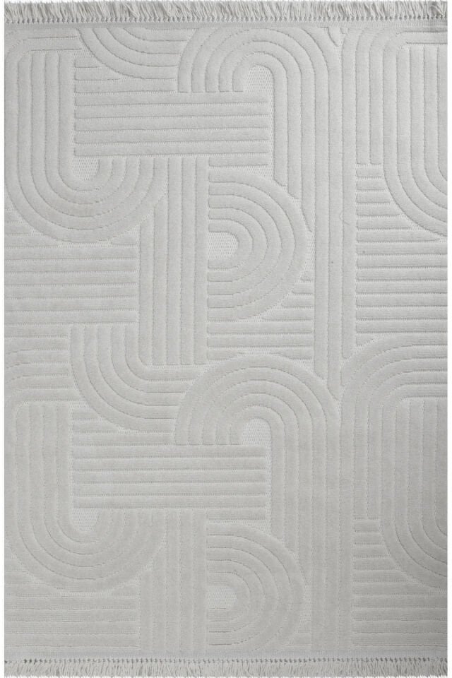 Luxess Halı Dizayn 1090 Krem Polyester Şönil İskandinav Tarz Yüksek Kaliteli Halı