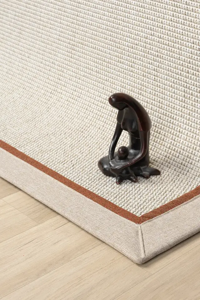 Seyran Halı Bombay 664 Krem Bej Terra Bordürlü Kolay Temizlenen Hav Toz Vermez Sisal Halı